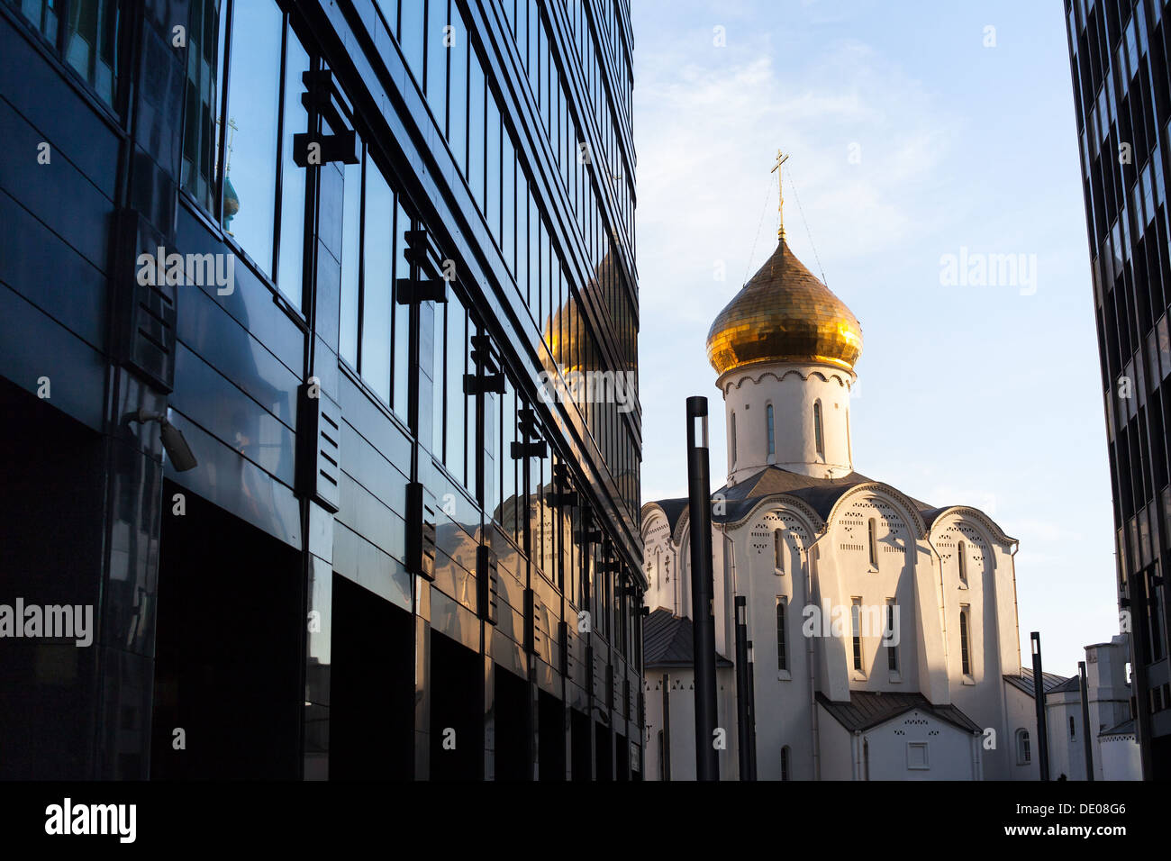 Temple of St. Nicholas in Moscow Stock Photo