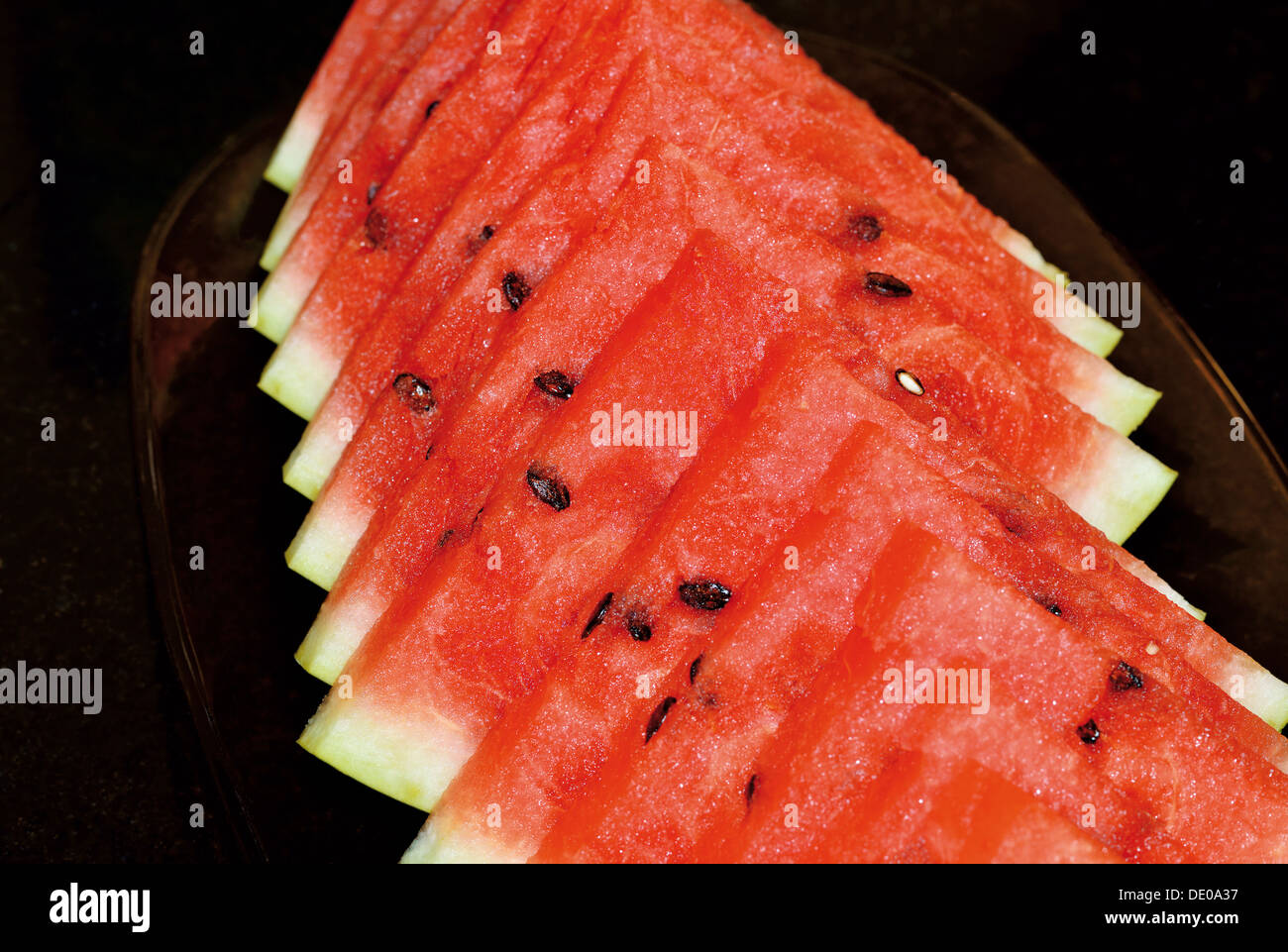 Brazil: Fresh water melon slices Stock Photo