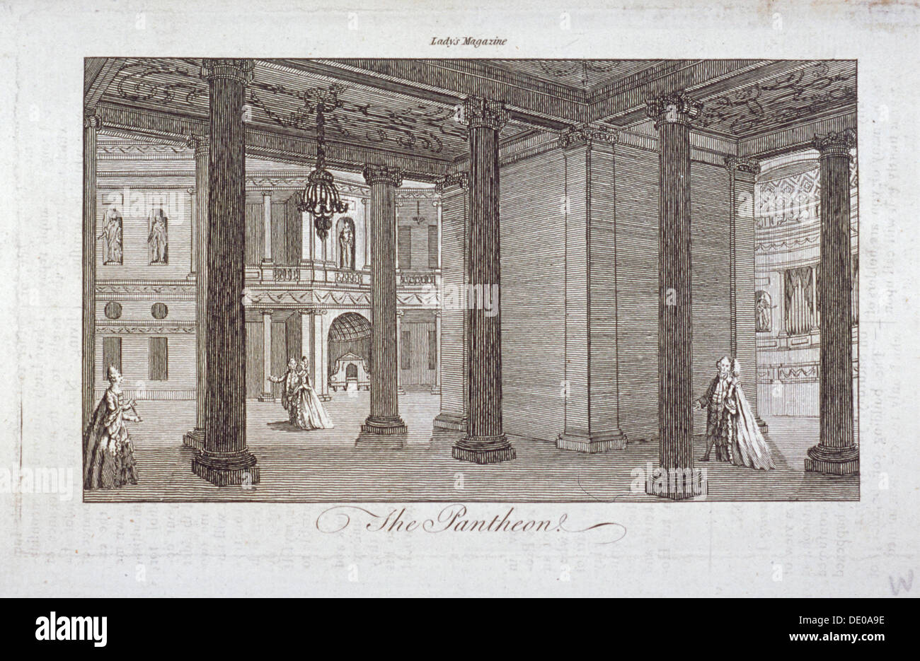 Interior view of the Pantheon, Oxford Street, Westminster, London, c1775.  Artist: Anon Stock Photo