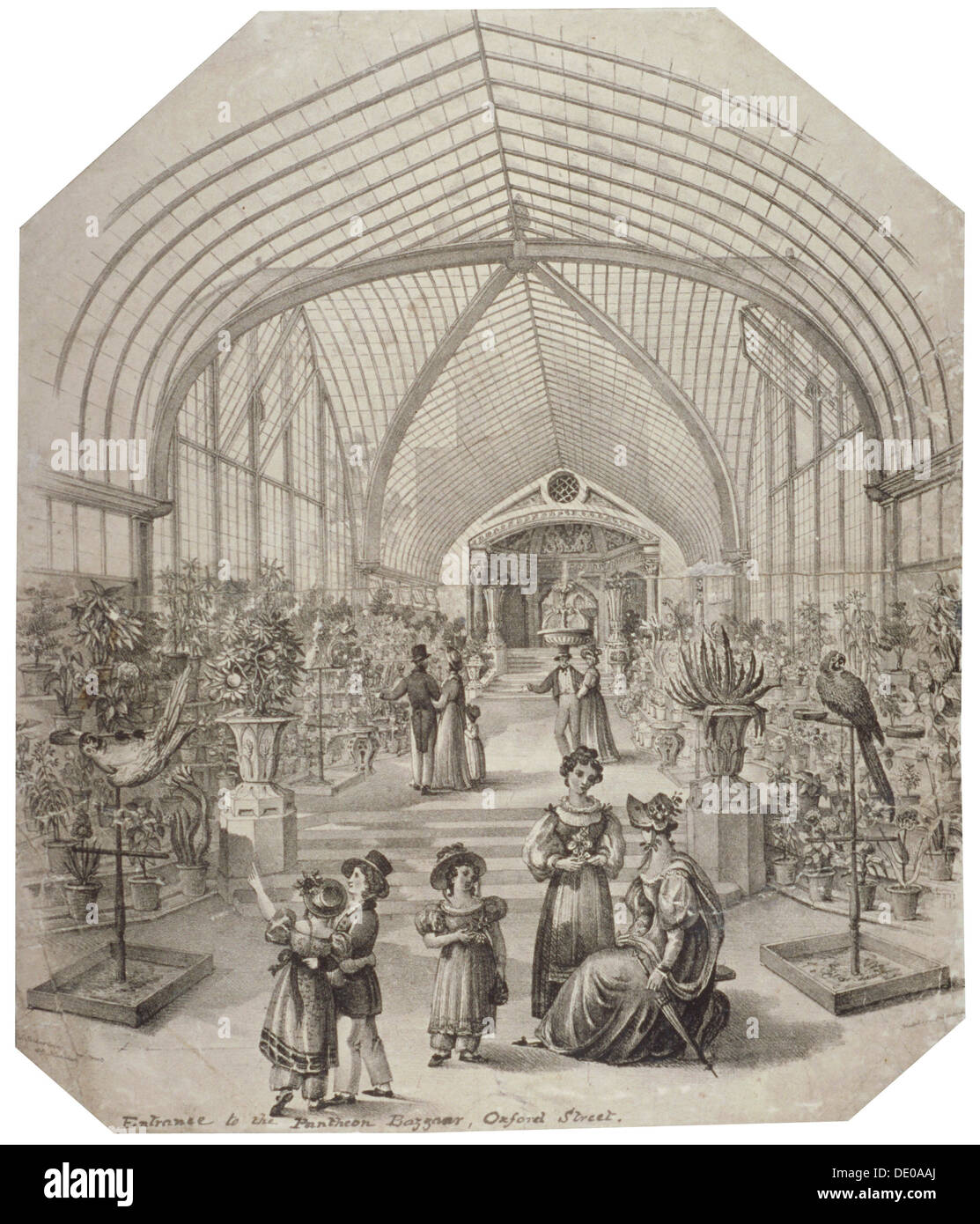 Conservatory of the Pantheon, Oxford Street, Westminster, London, c1830. Artist: Anon Stock Photo