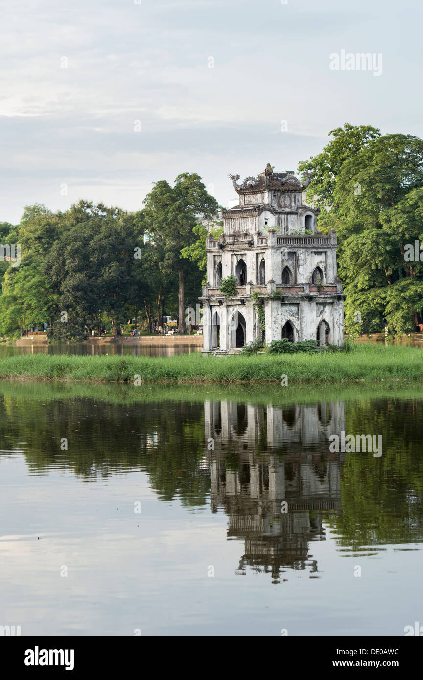 The view of Ngoc Son temple in Hoan Kiem lake, Hanoi, Vietnam Stock ...