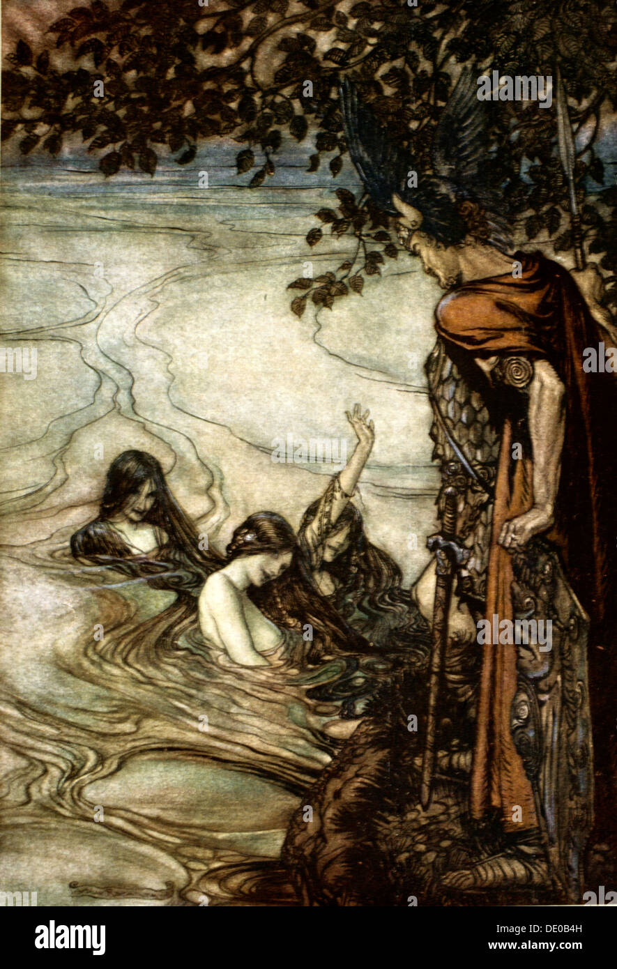 'Illustration from Siegfried and the Twilight of the Gods, 1924.  Artist: Arthur Rackham Stock Photo