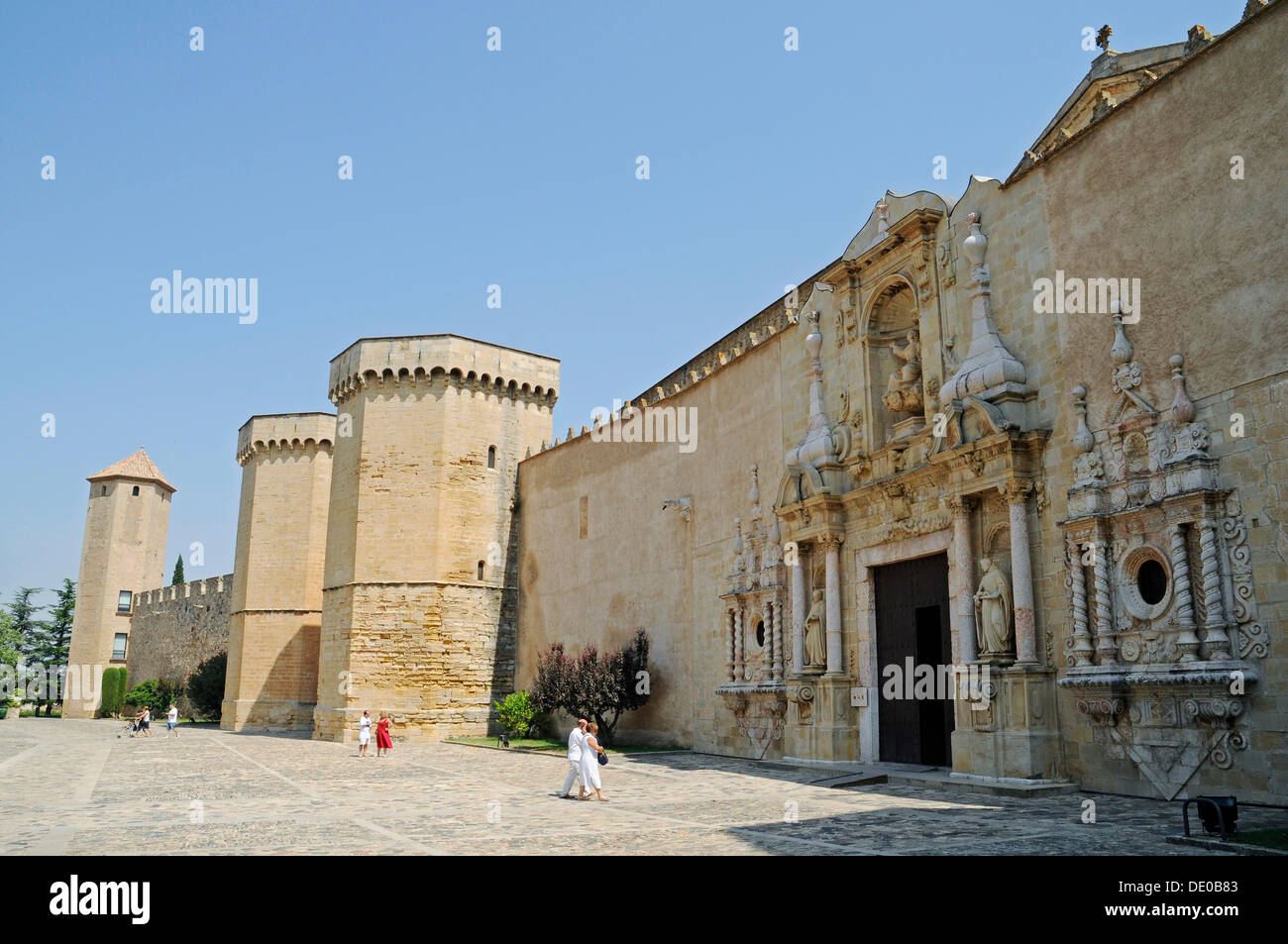 Monasterio Santa Maria de Poblet, Cistercian Abbey, UNESCO World Heritage Site, Poblet, Tarragona province, Catalonia, Spain Stock Photo