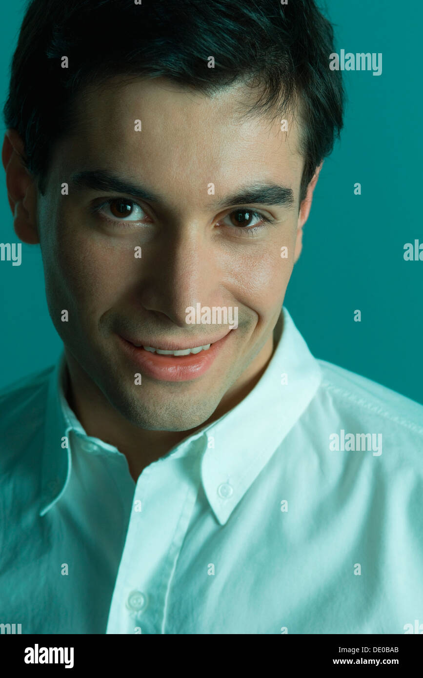 Man smiling, portrait Stock Photo