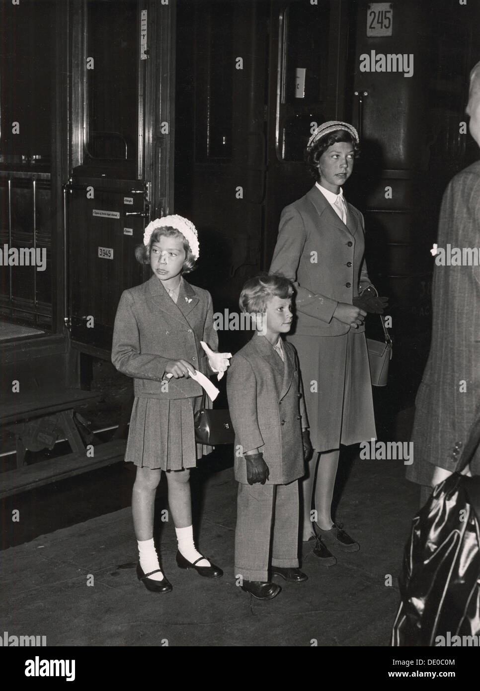 Crown prince carl gustaf of sweden and his sisters hi-res stock ...