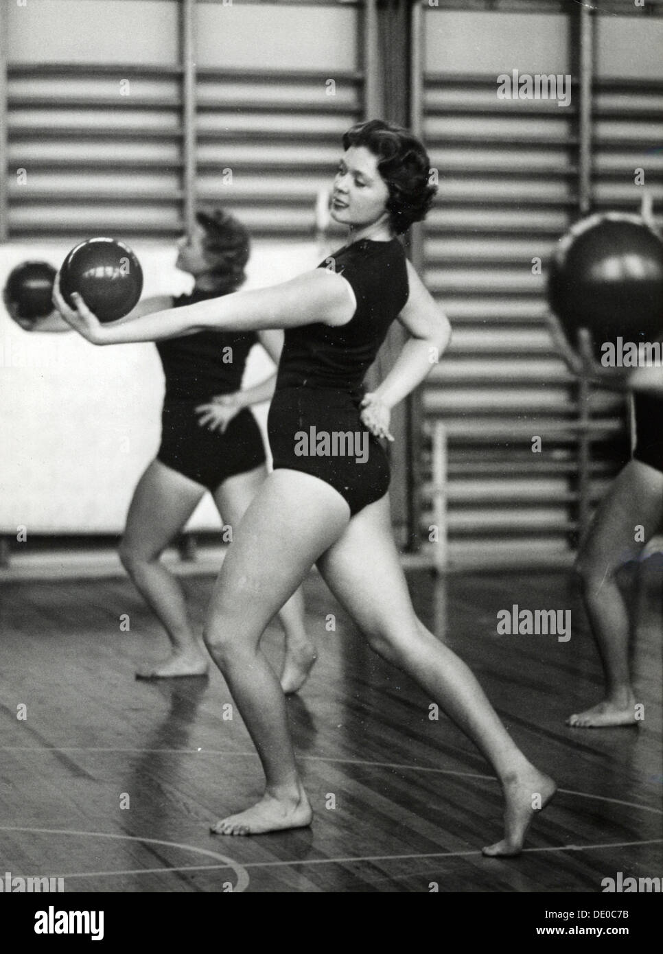 Princess Birgitta of Sweden in a show at the National Gymnastic Institute, 1958. Artist: Unknown Stock Photo