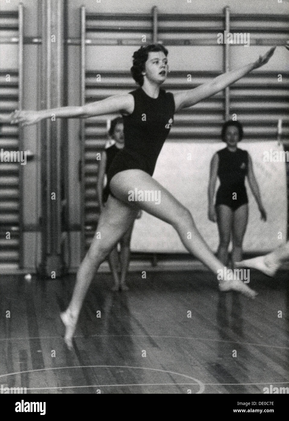 Princess Birgitta of Sweden in a show at the National Gymnastic Institute, 1958. Artist: Unknown Stock Photo