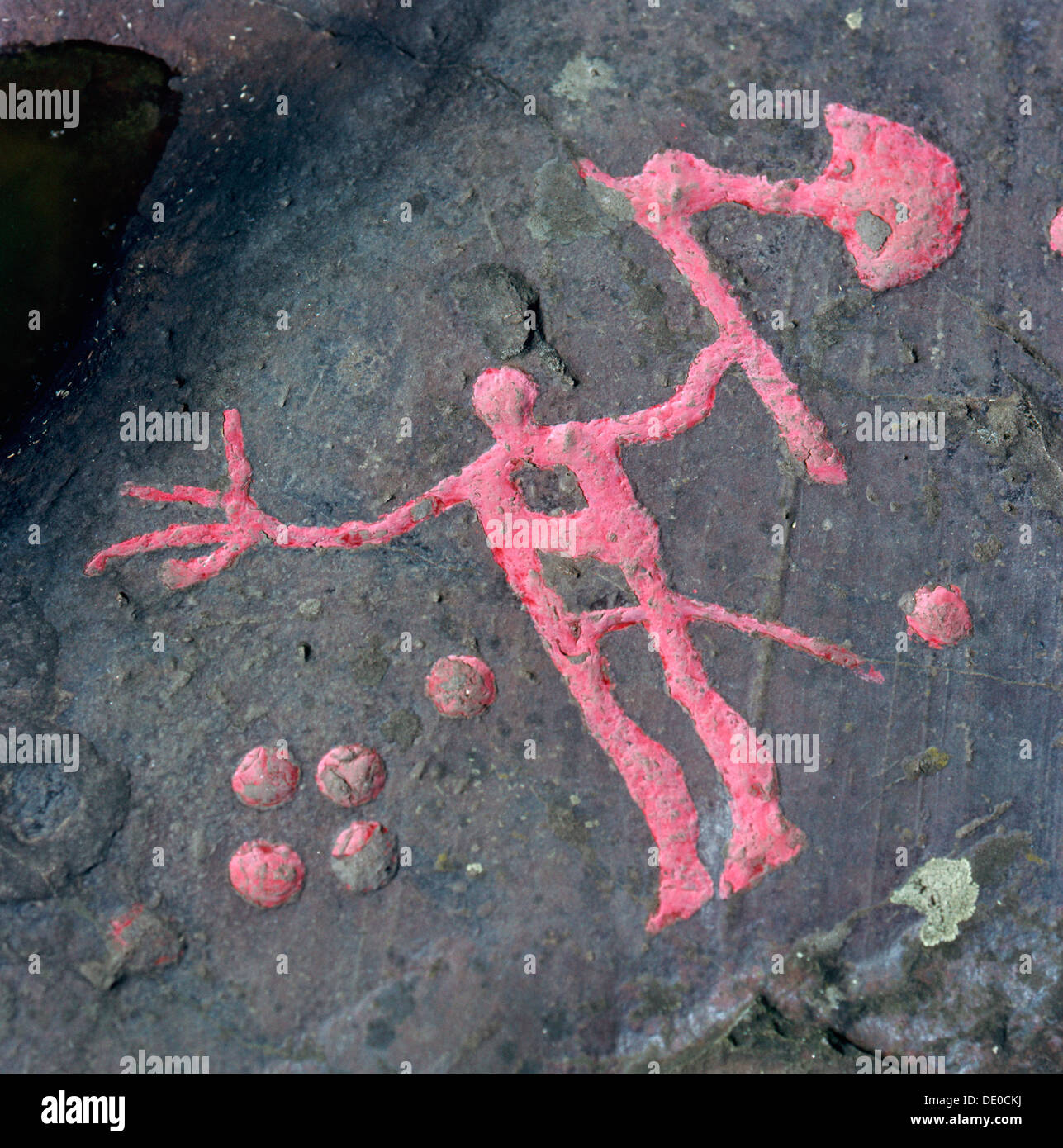 The Axe God Bronze Age Petroglyph At Flyhov Husaby Sweden Artist 