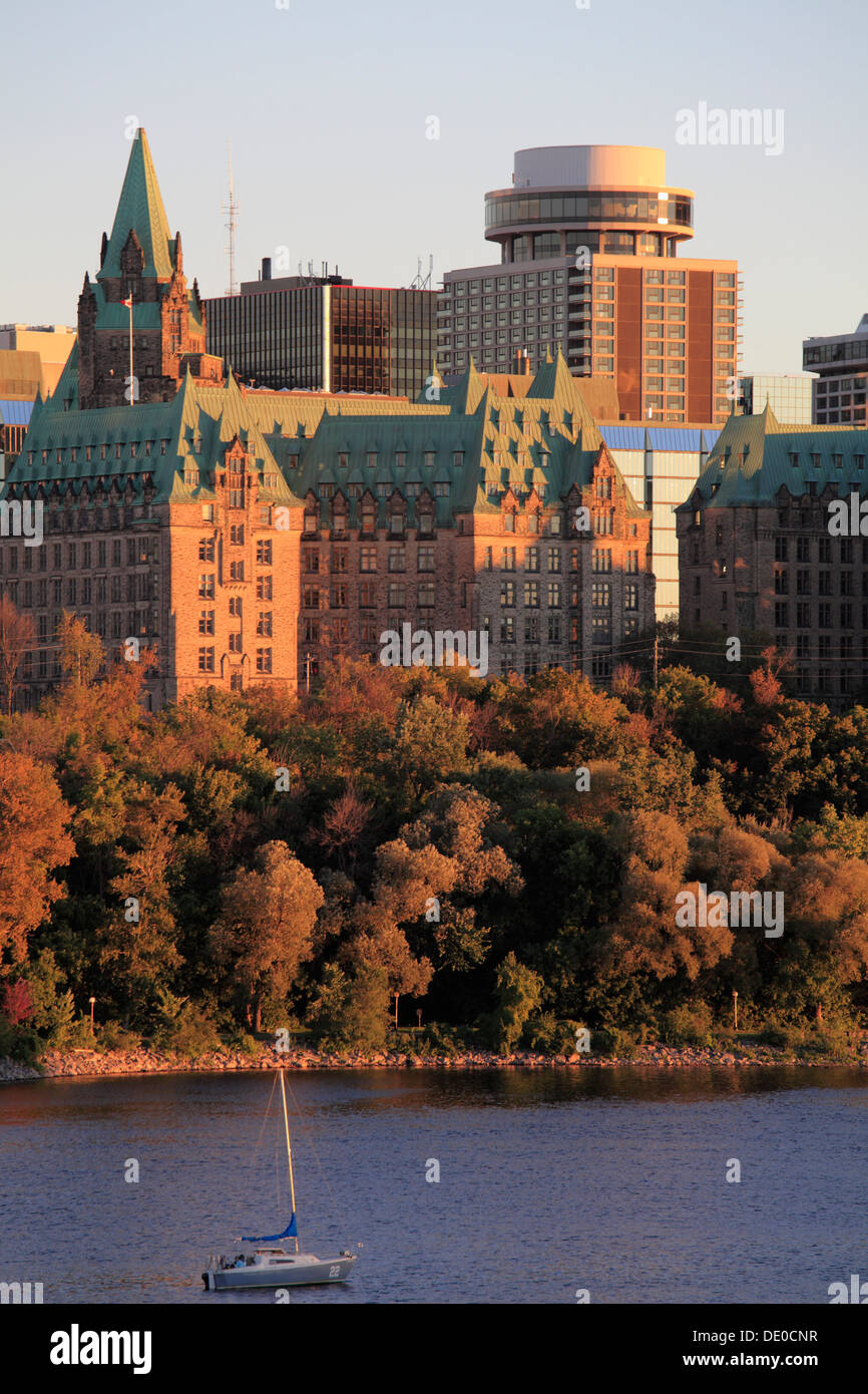 Canada, Ontario, Ottawa, skyline, Ottawa River, Stock Photo