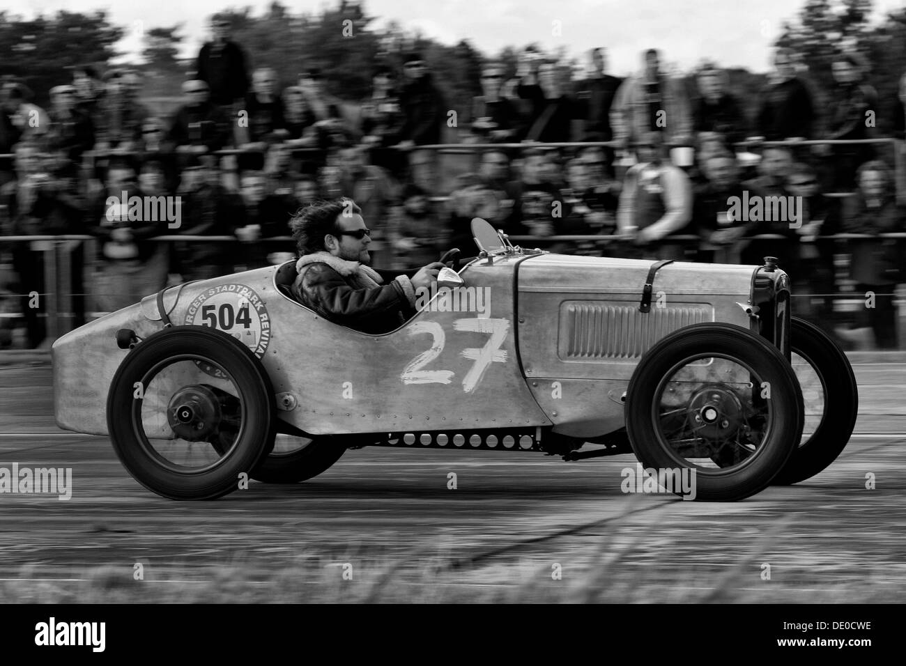 Vintage car, eighth-mile race, 10th Roadrunner Festival at Finowfurt, Brandenburg Stock Photo