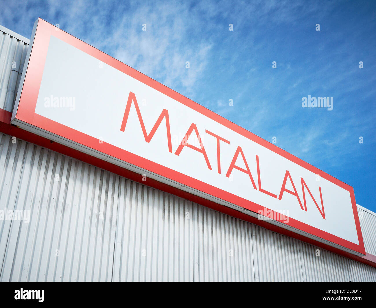 Matalan sign or logo on outside wall UK Stock Photo
