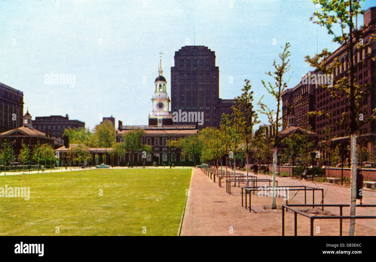 Independence Hall, Philadelphia, Pennsylvania, USA, 1955. Artist: Unknown Stock Photo