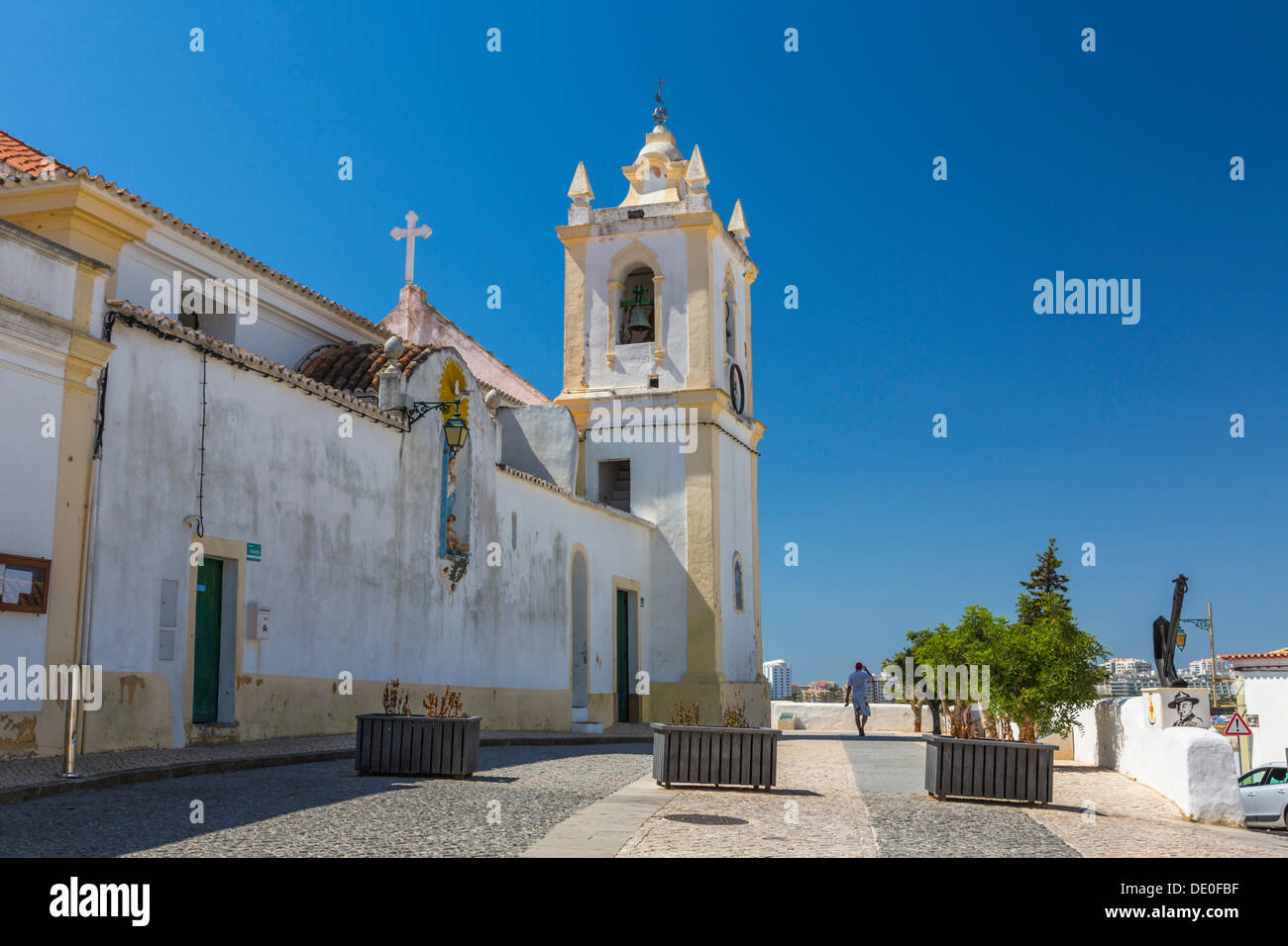 Church of Nossa Senhora da Conceicao, church of Our Lady of Conception, fishing village of Ferragudo, Algarve, Portugal, Europe Stock Photo