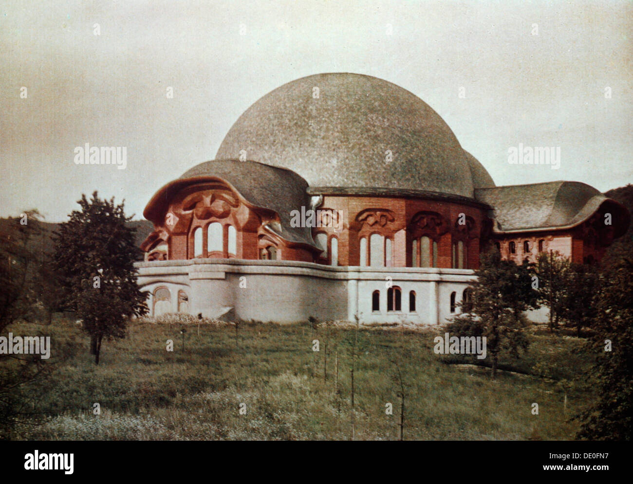 First Goetheanum, front (south) view, Dornach, Switzerland, 1922. Artist: Unknown Stock Photo