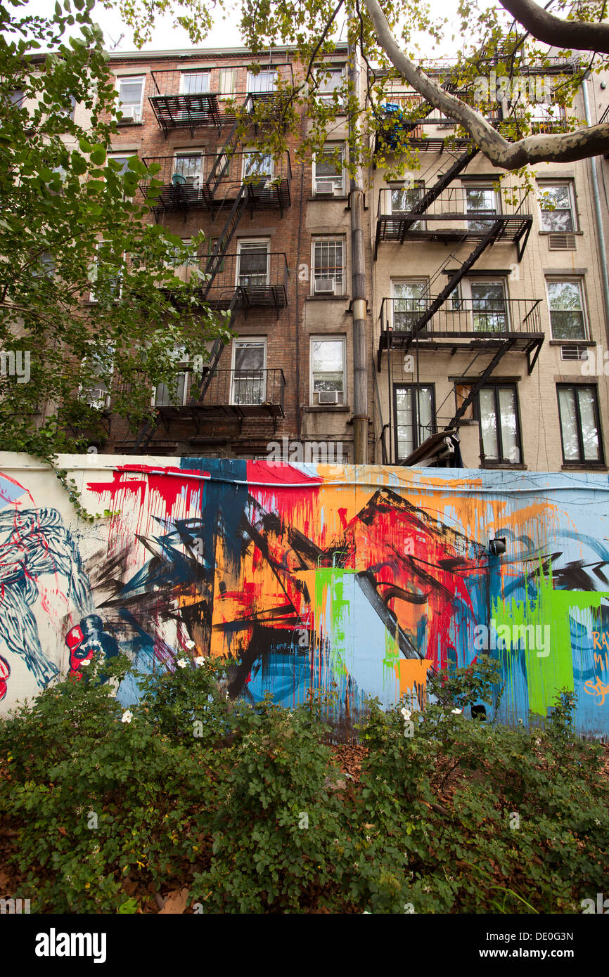 Street art on Houston Street, Manhattan, New York, United States of America Stock Photo