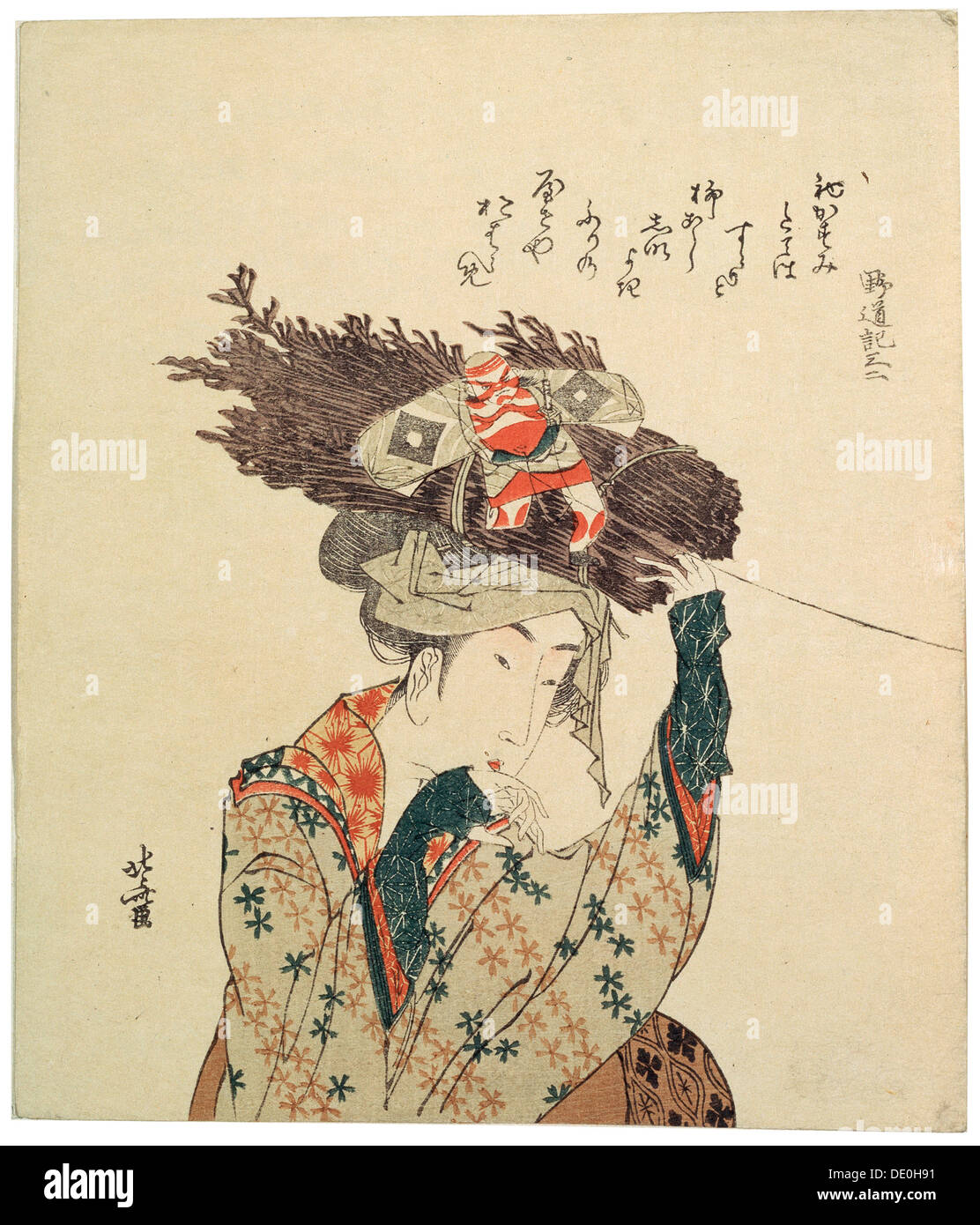 'A Girl from Ohara', 1806-1815.  Artist: Hokusai Stock Photo