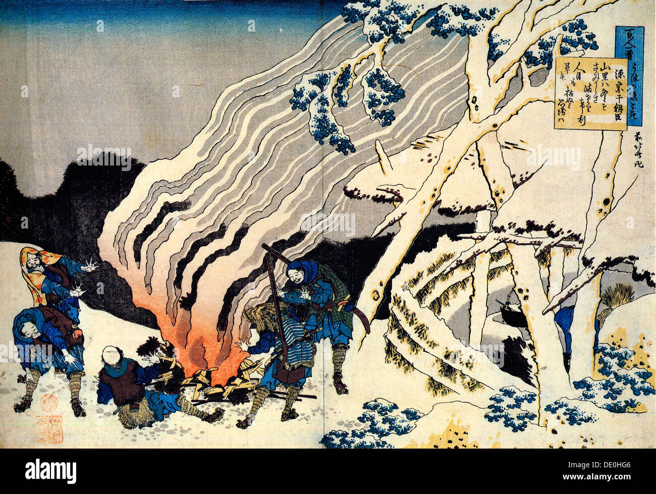 From the series Hundred Poems by One Hundred Poets: Minamoto no Muneyuki, c1830.  Artist: Hokusai Stock Photo