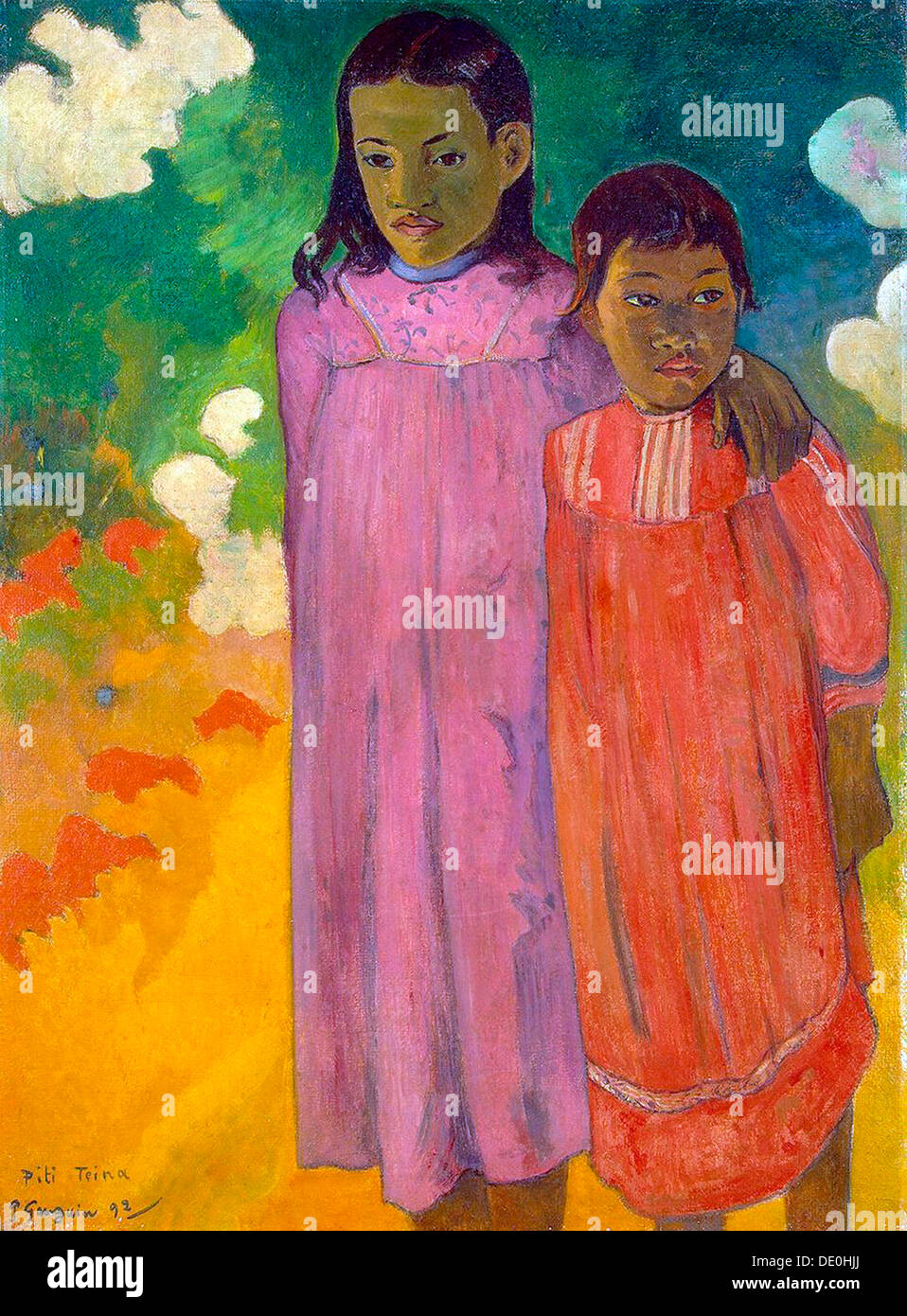 'Piti Tiena', (Two Sisters), 1892.  Artist: Paul Gauguin Stock Photo