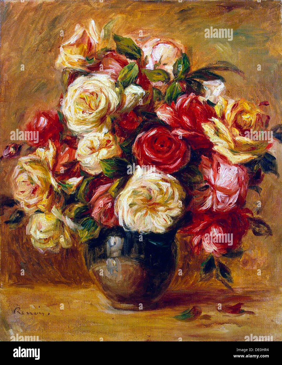 Bouquet of Roses', c1909.  Artist: Pierre-Auguste Renoir Stock Photo