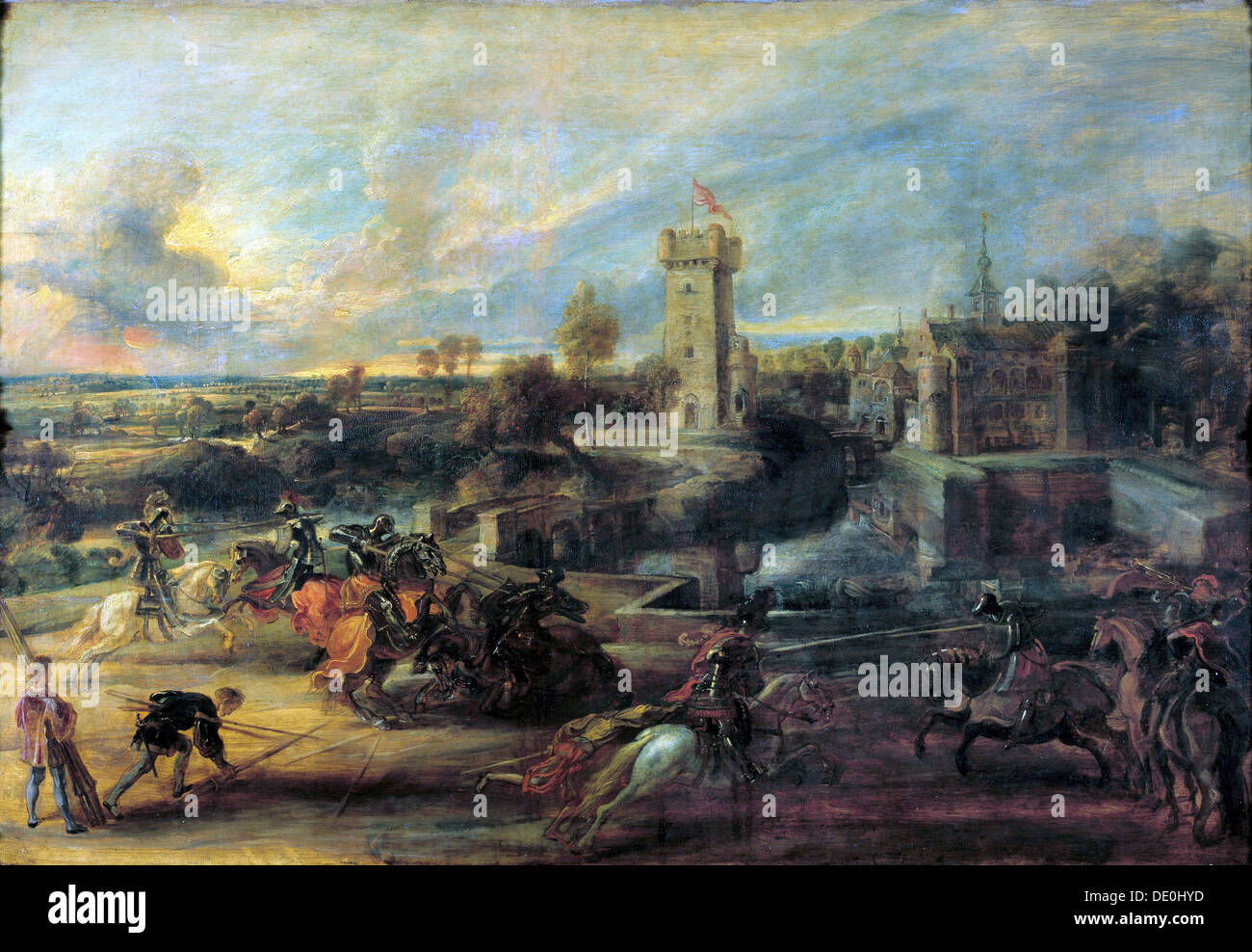'Tournament in front of Castle Steen', 1635-1637.  Artist: Peter Paul Rubens Stock Photo