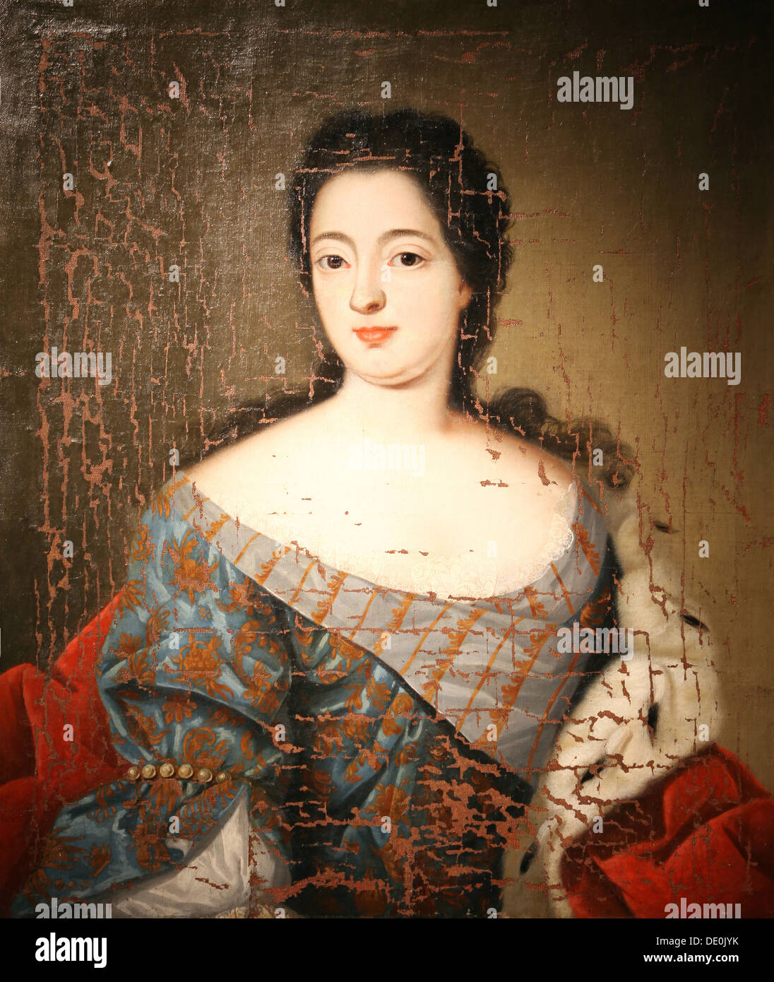 Portrait of Empress Catherine I. (1684-1727), Early 18th cen.. Artist: Anonymous Stock Photo