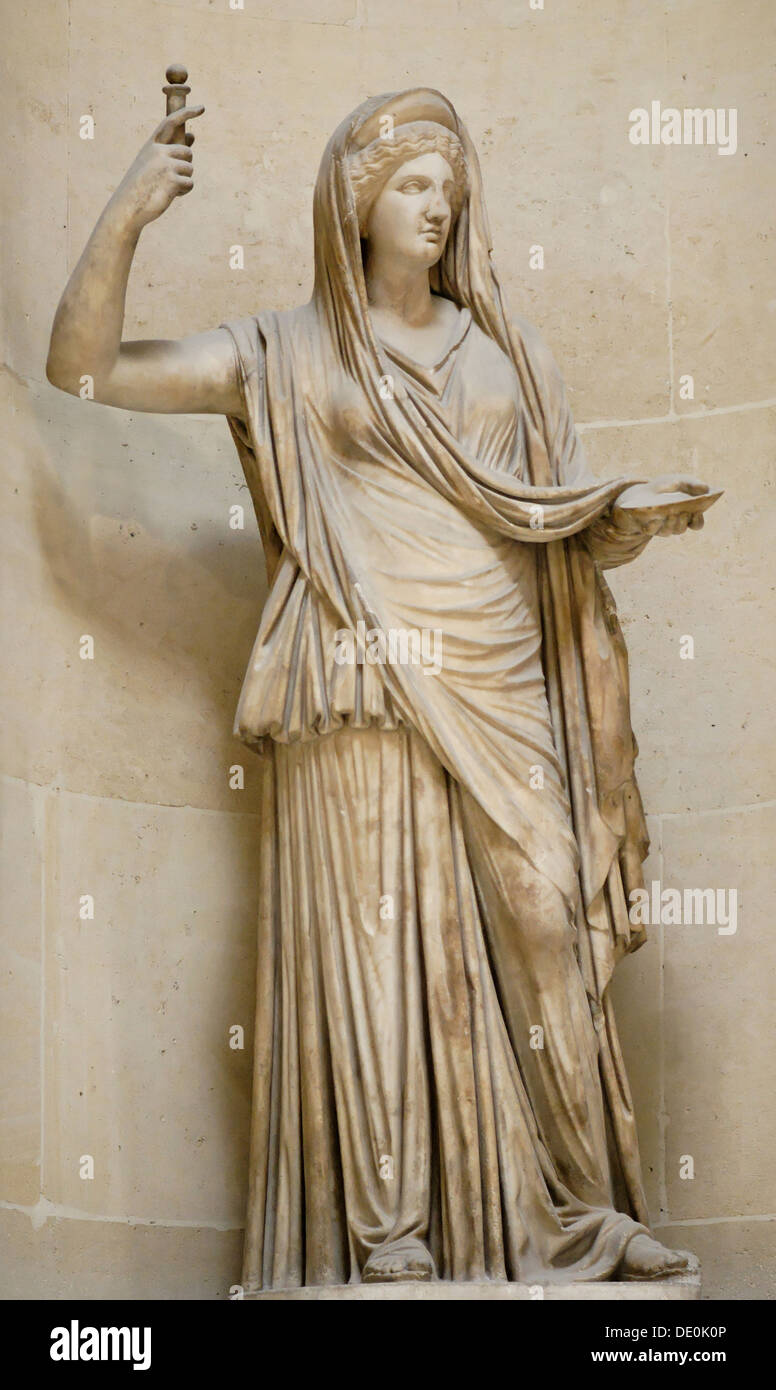 Hera Campana. Roman copy of an hellenistic original, 2th century BC. Artist: Art of Ancient Rome, Classical sculpture Stock Photo