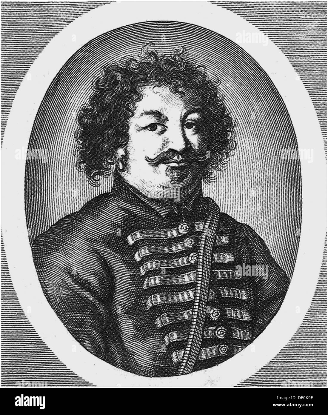 Portrait of the leader of a Cossacks insurrection Stepan (Stenka) Razin (1630-1671). Artist: Anonymous Stock Photo