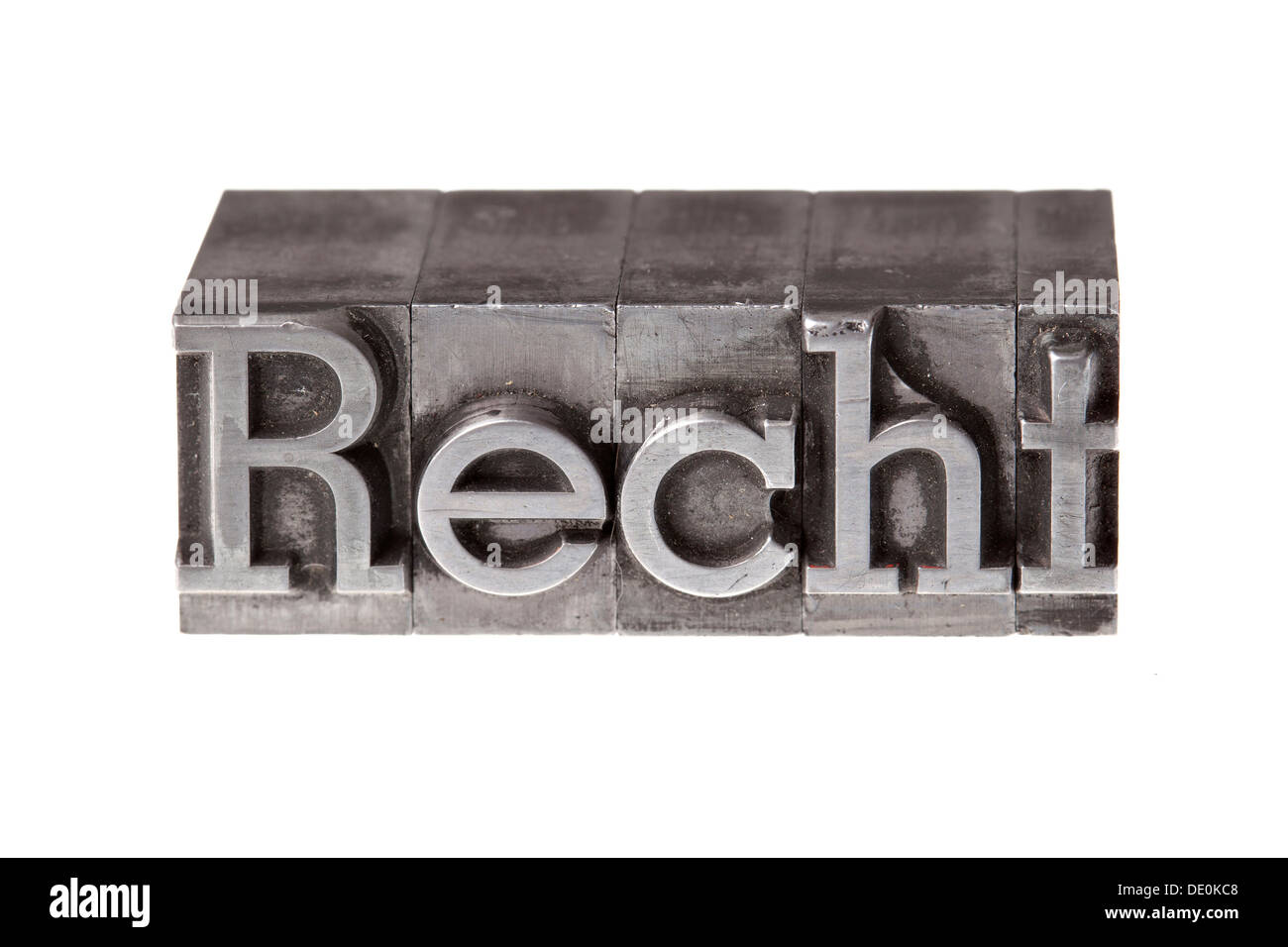 Old lead letters forming the word