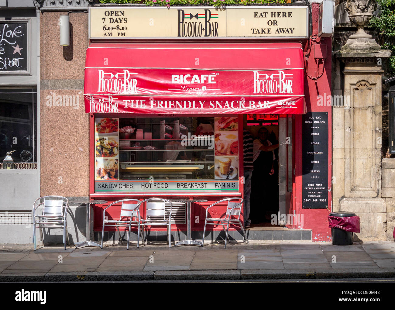 Small Cafe, Snack Bar, London, Britain Stock Photo Alamy