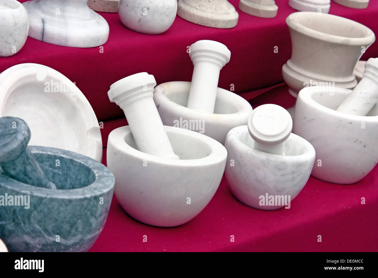 Mortar and pestle, usually used for crushing ingredients when cooking and in pharmacies Stock