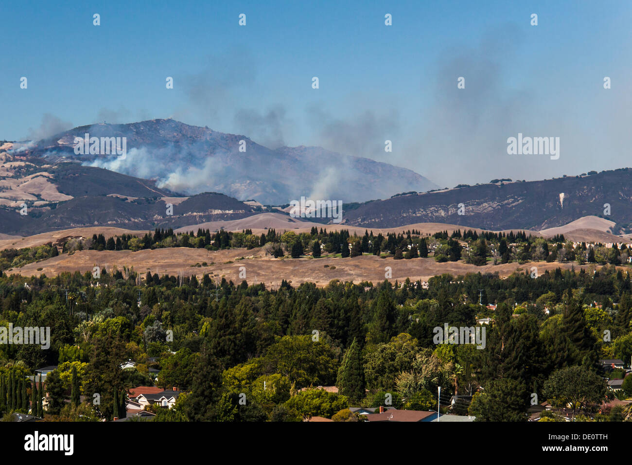 Mount Diablo, California, USA. 09th Sep, 2013. White smoke means ...