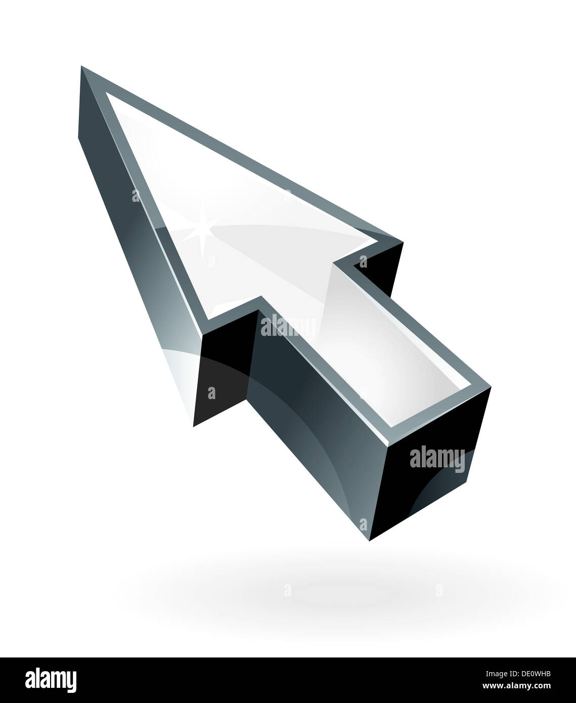 Icon of 3d computer cursor Stock Photo - Alamy