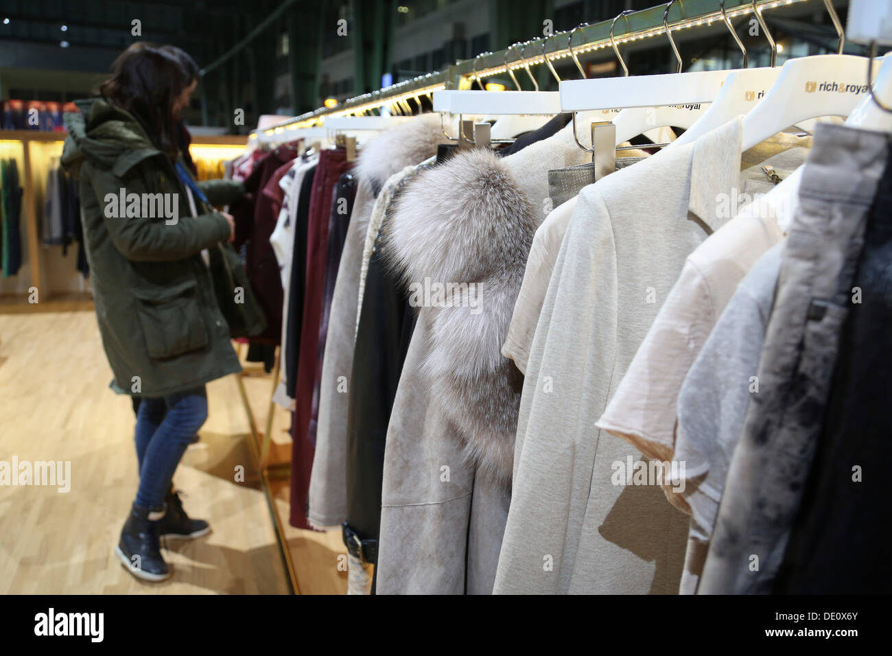 Stall of Rich and Royal at the Bread and Butter Winter 2013 fashion fair in  the grounds of the former Berlin-Tempelhof airport Stock Photo - Alamy