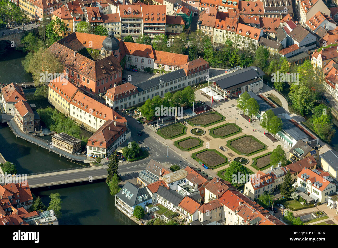 Aerial view, Bamberg, Upper Franconia, Bavaria Stock Photo