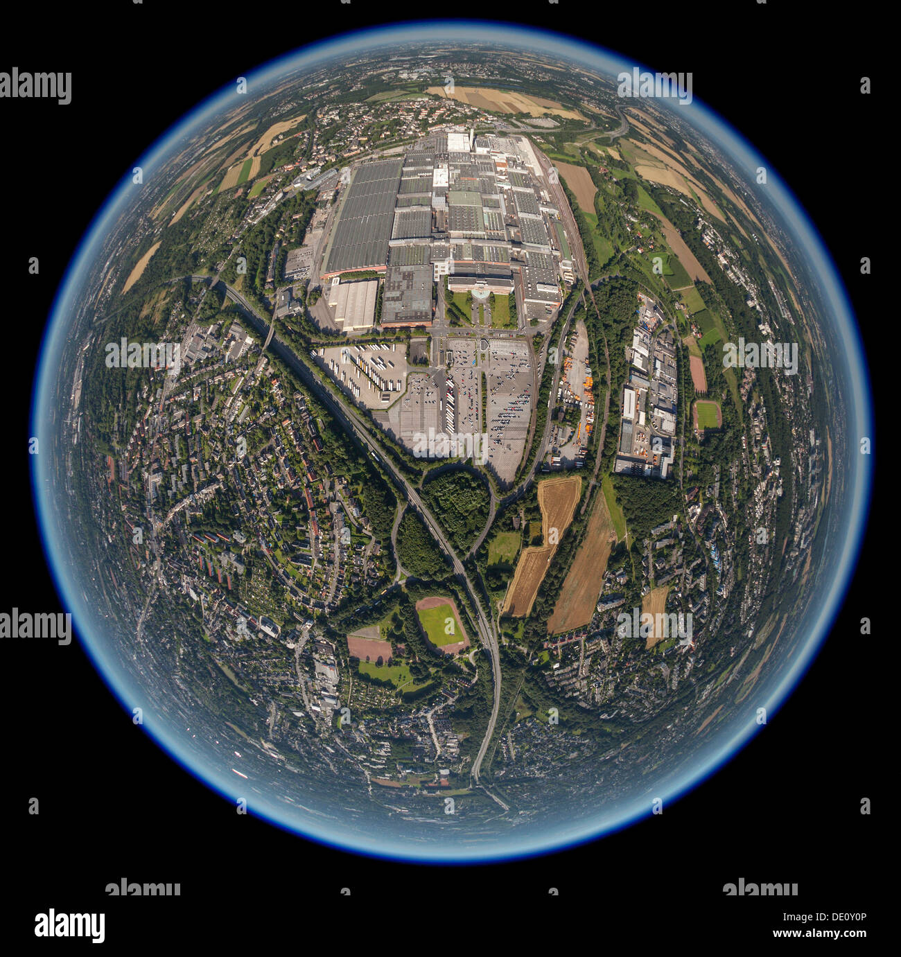 A fisheye lens view of a spring night baseball game at Nationals Park in  southeast Washington, D.C.fisheye lens, fisheye lens view. wide view,  general Stock Photo - Alamy