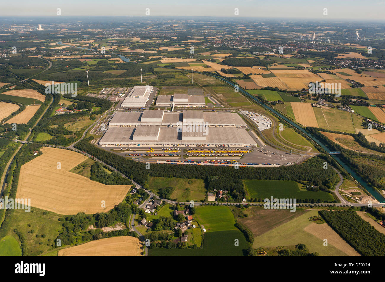 Aerial view, IKEA Ellinghorst distribution centre, Dortmund, Ruhr Area, North Rhine-Westphalia Stock Photo