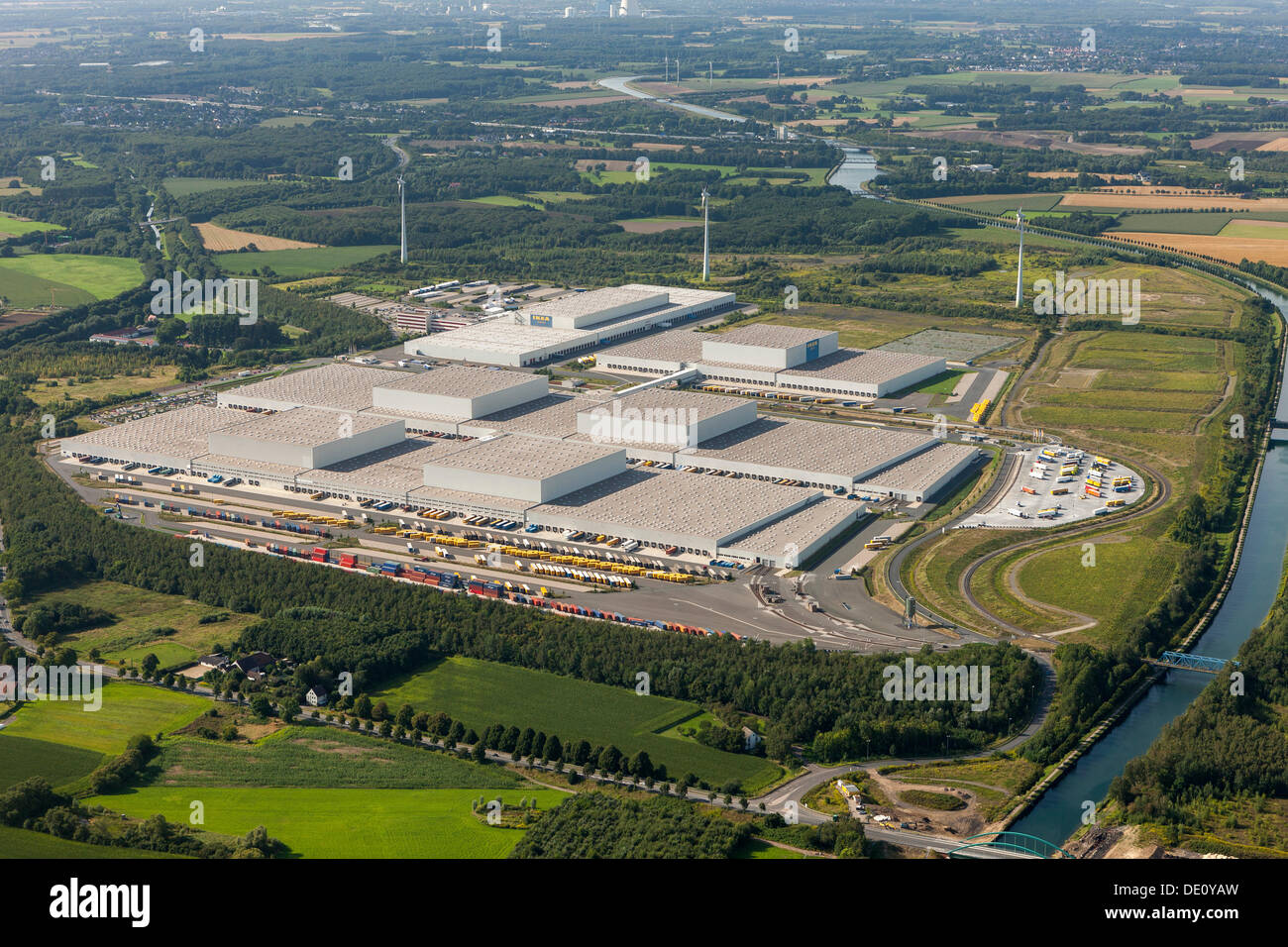 Aerial view, IKEA logistics centre, Ellinghausen, Dortmund, Ruhr area,  North Rhine-Westphalia Stock Photo - Alamy