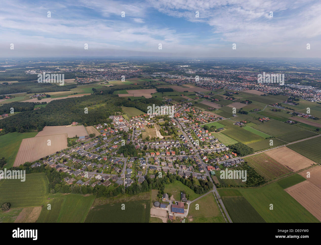Aerial view, Sankt Vit, Rheda-Wiedenbrueck, North Rhine-Westphalia Stock Photo