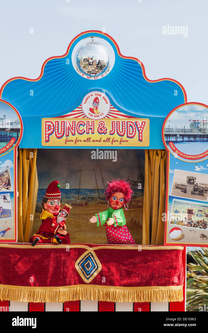England, East Sussex, Brighton, Brighton Beach, Punch and Judy Show