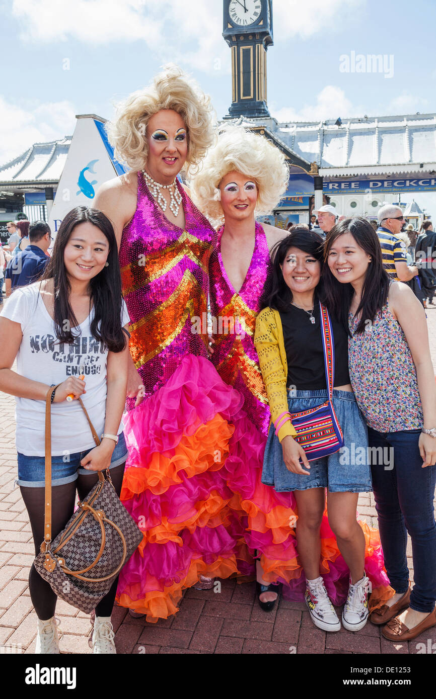 England, East Sussex, Brighton, Brighton Pride Parade, Drag Queens