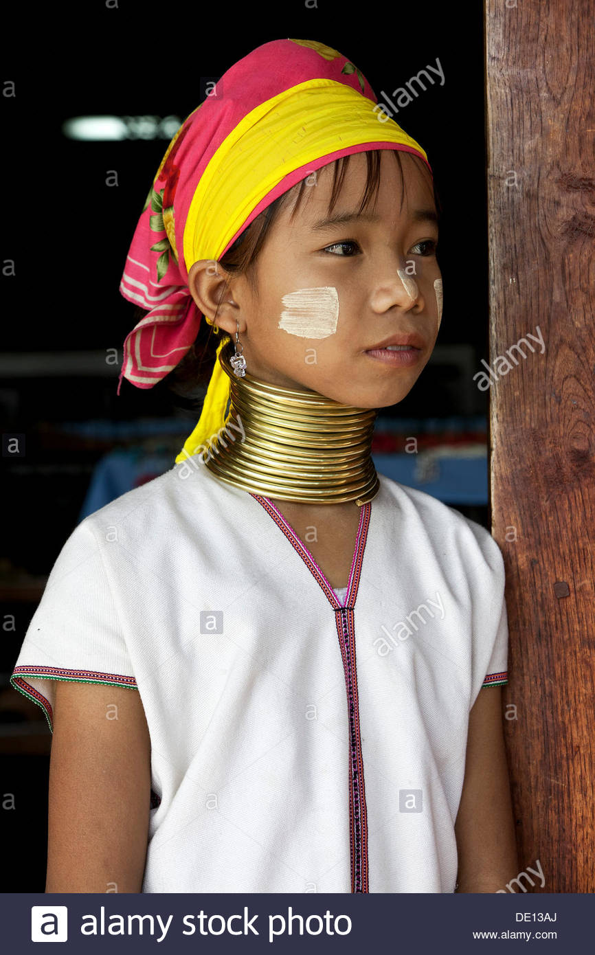 Padaung Giraffe Necked Girl Stock Image Padaung Giraffe Necked Girl Stock Image
