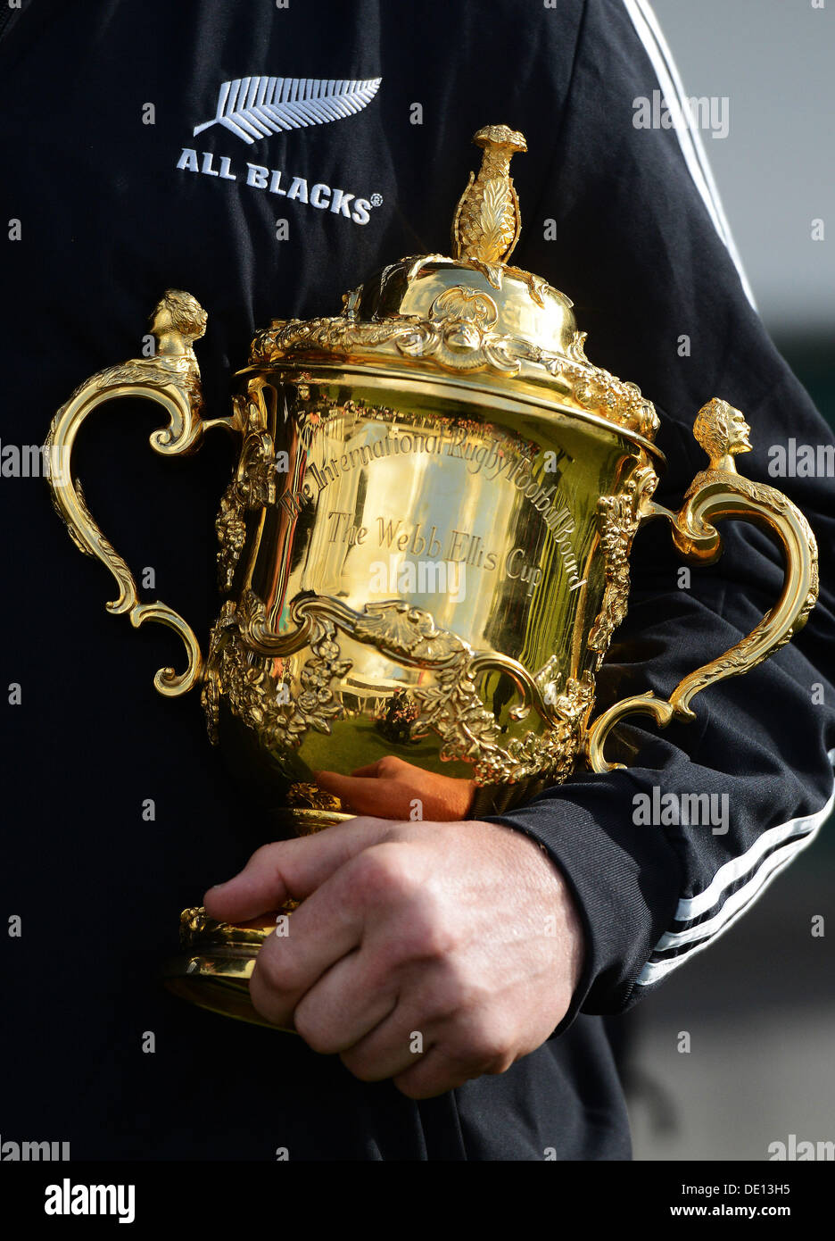 All blacks with the world cup trophy hires stock photography and