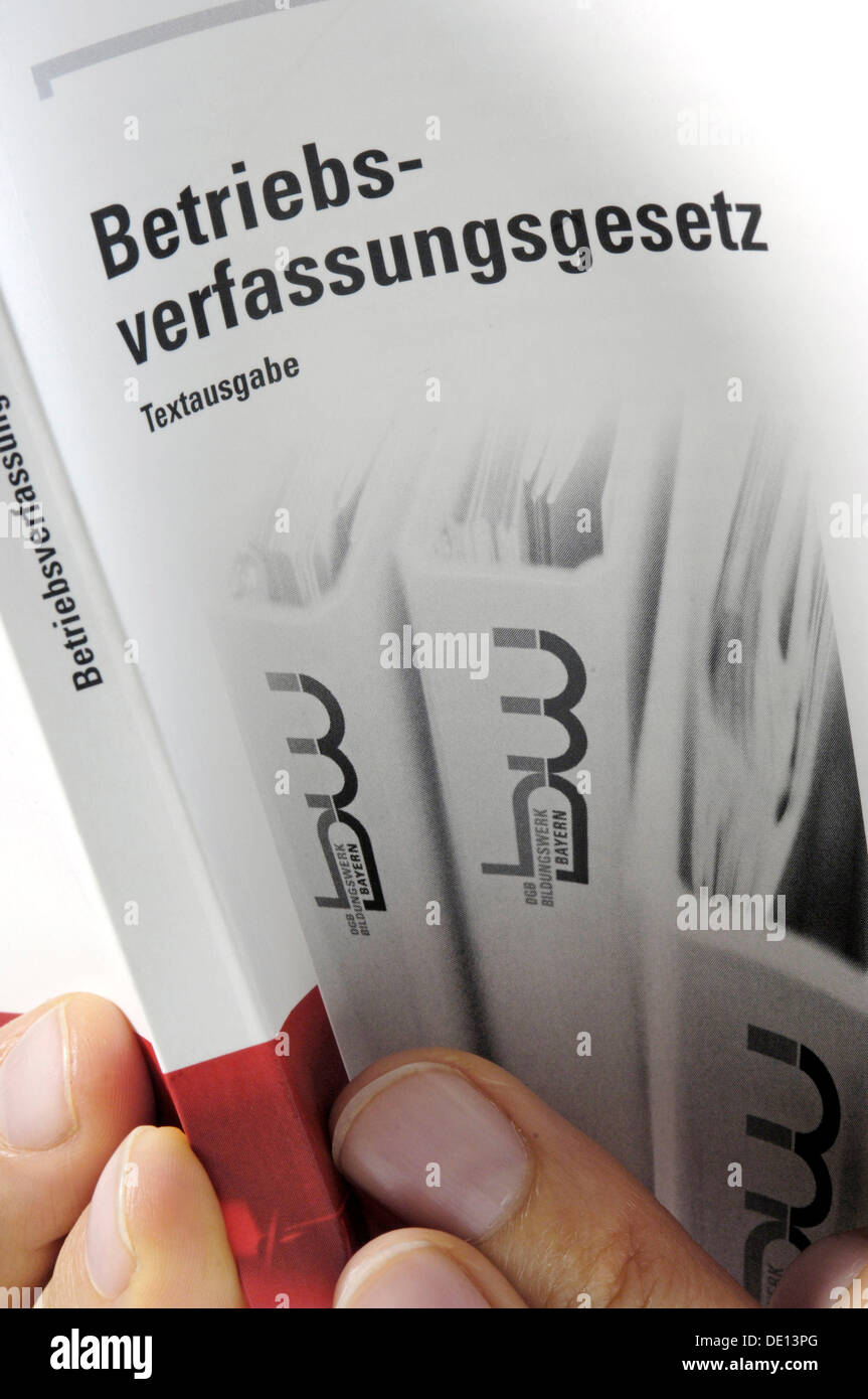 Betriebsverfassungsgesetz, Works Constitution Act, printed version from the DGB Bildungswerk, Education Centre of the German Stock Photo