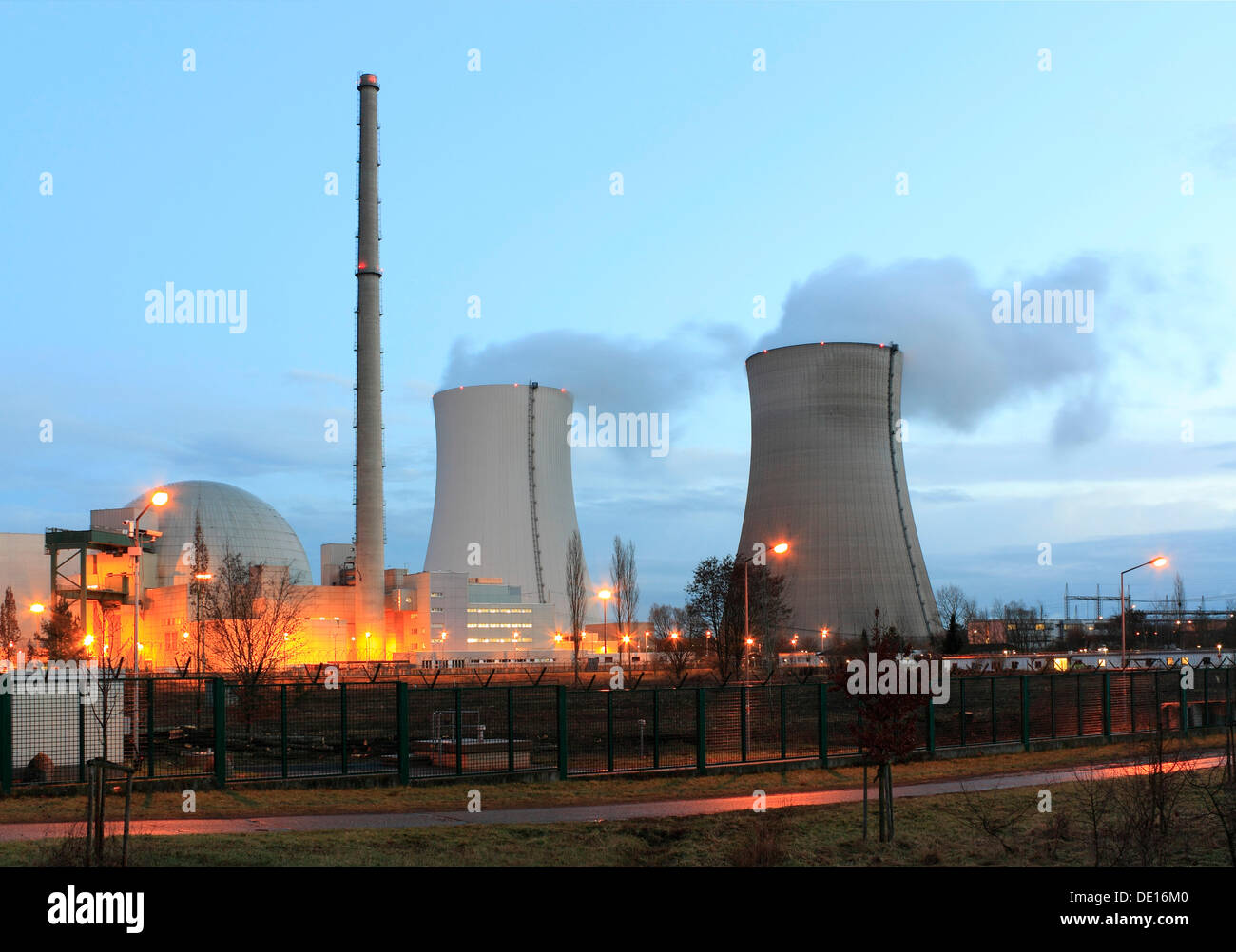 Nuclear power plant Philipsburg, Baden-Wuerttemberg Stock Photo