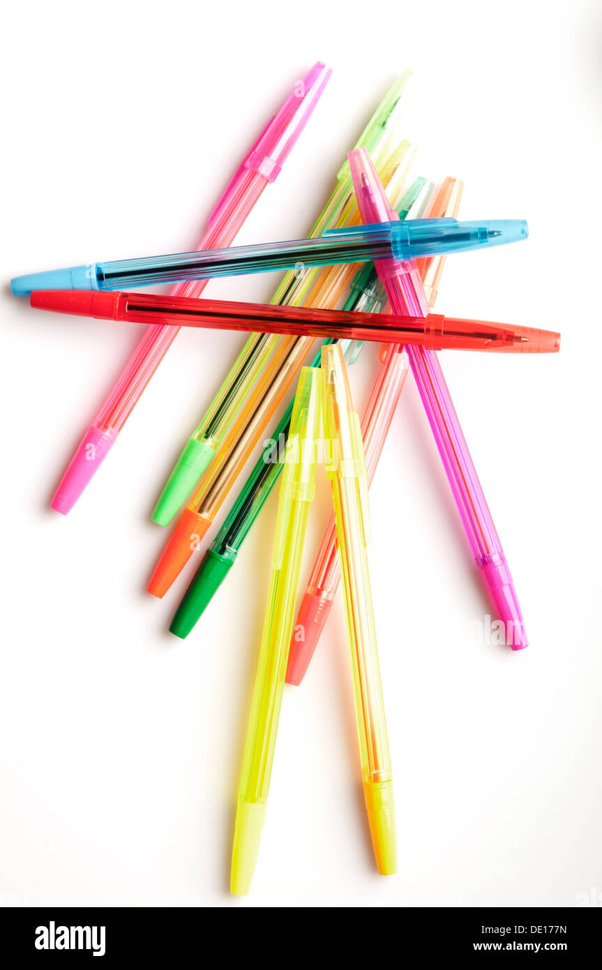 colorful pens Stock Photo