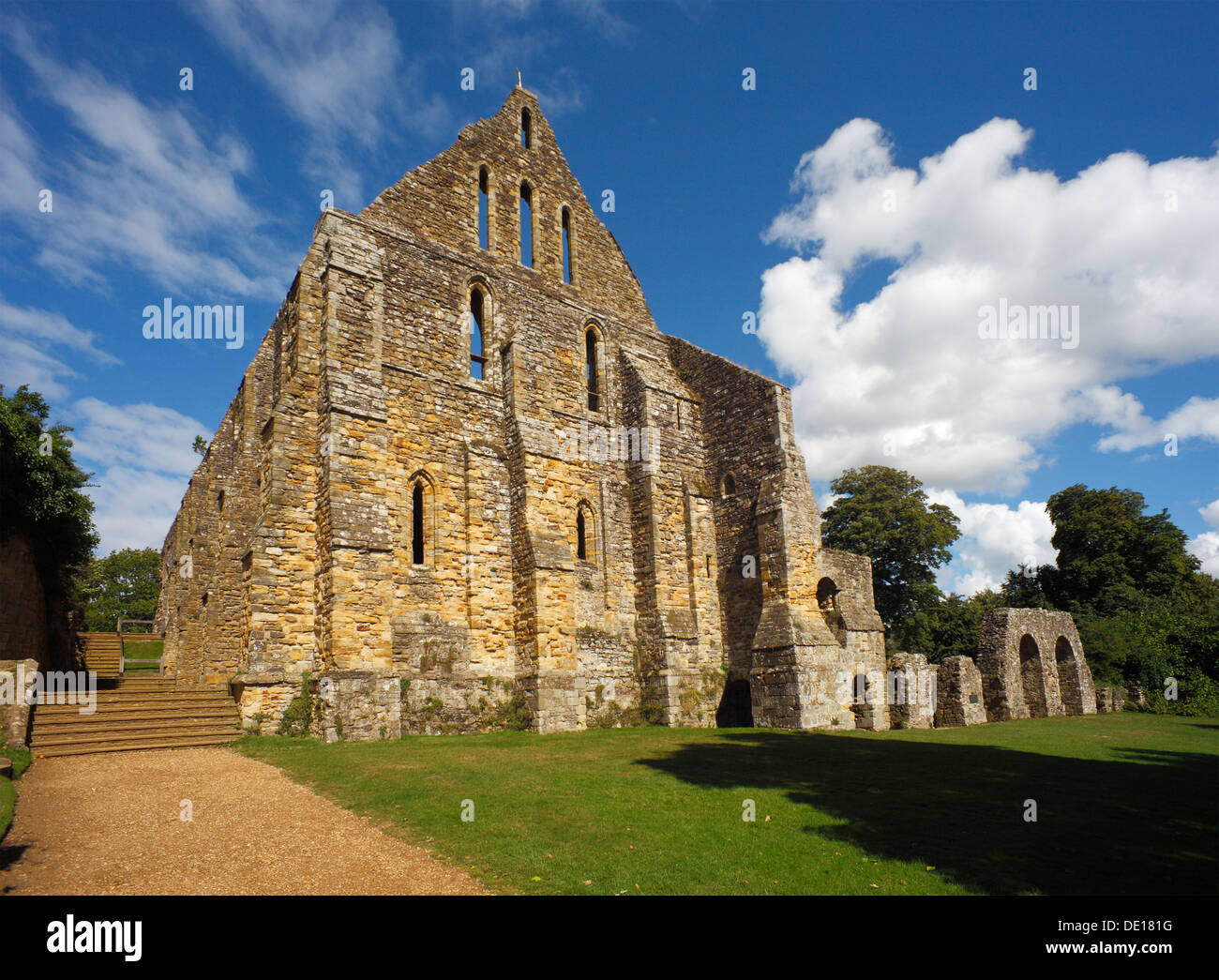 Battle Abbey ruins. Stock Photo