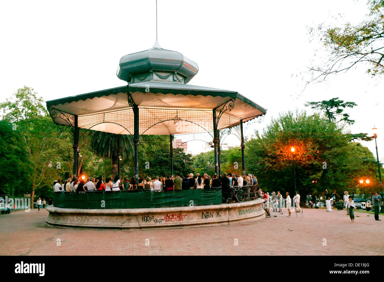 Pavilion, Milonga, Belgrano district, Buenos Aires, Argentina, South America Stock Photo