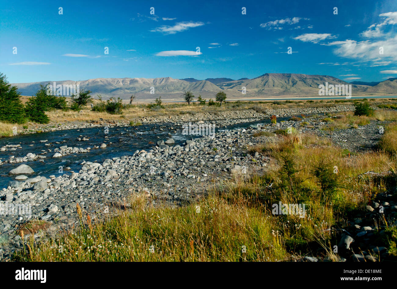 Landscape near El Calafate, Los Glaciares National Park, UNESCO World Heritage Site, Cordillera, Santa Cruz province, Patagonia Stock Photo