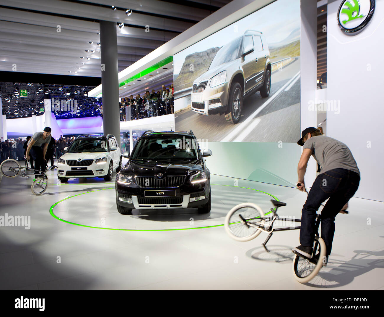 Frankfurt, Germany. 9th Sep, 2013. Skoda Auto carmaker presented in world premiere completely redesigned SUV Skoda Yeti during 65th IAA International Motor Show in Frankfurt/Main, on Tuesday, September 10th, 2013. (CTK Photo/Petr Mlch) Stock Photo