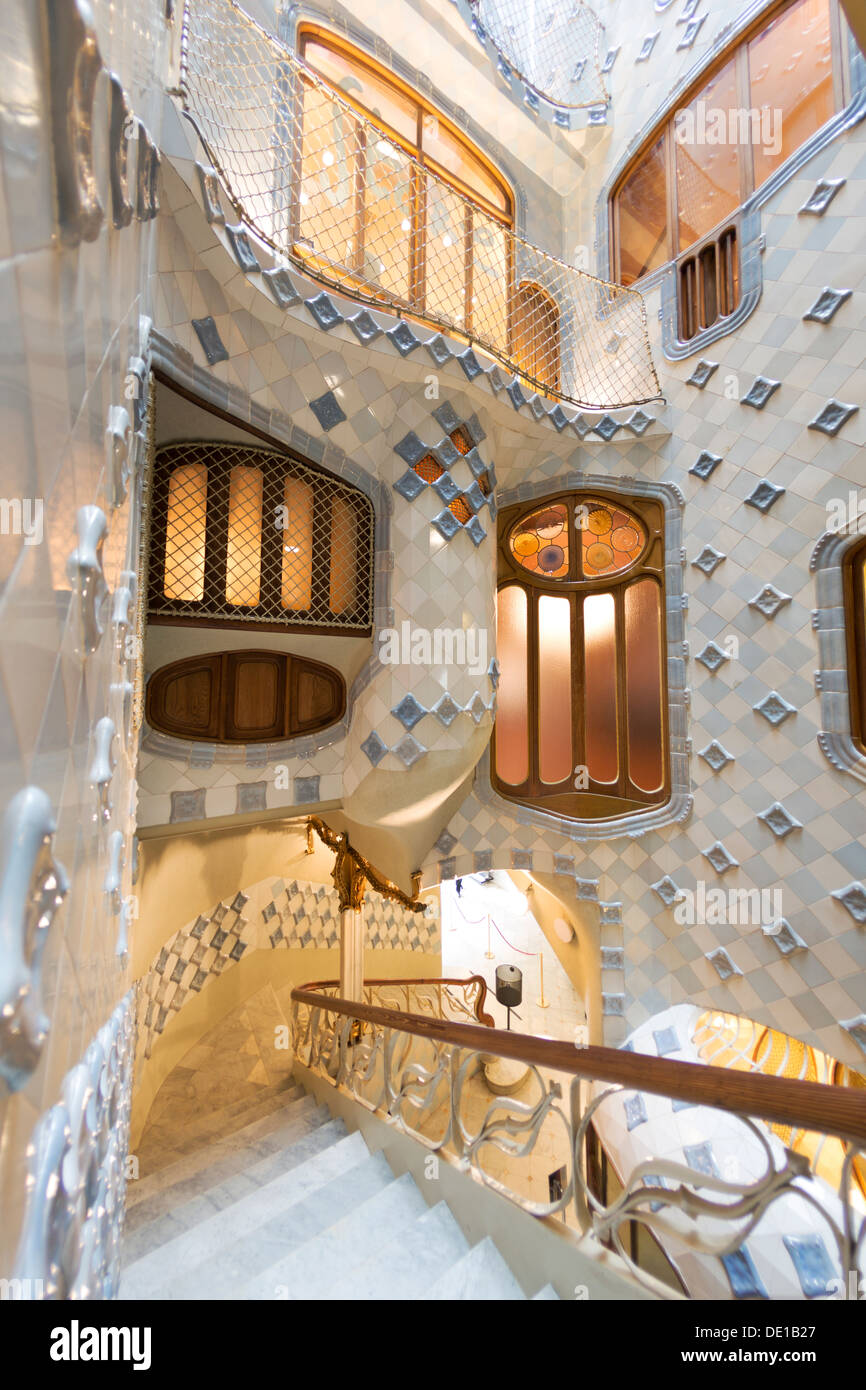 Spain, Barcelona, interior architecture of Casa Batllo Stock Photo - Alamy